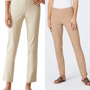 J. Jill Essential Cotton-Stretch Casual Work wear Beige Pants 8